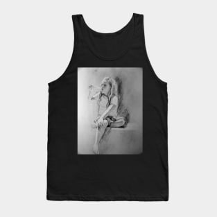 The Feather - Drawing by Avril Thomas - Adelaide Artist Tank Top